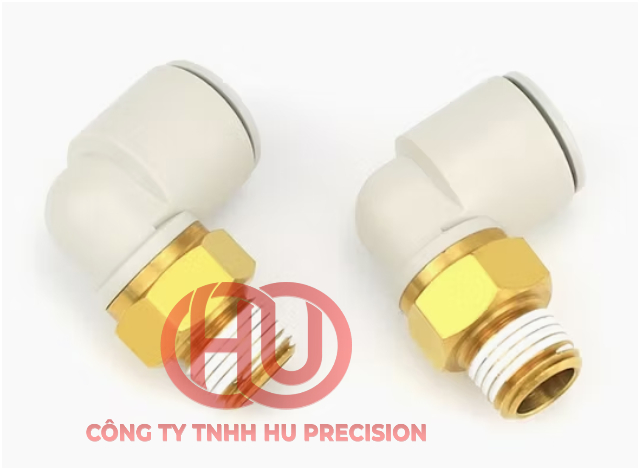 Khớp nối nhanh khí nén dạng góc 90° (elbow push-in fitting)